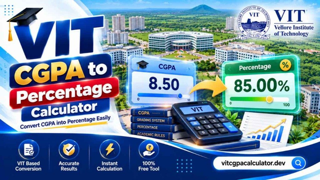 VIT CGPA to Percentage Calculator Banner